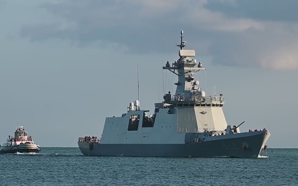 B-Roll: Republic of Korea Navy Daegu-class frigate Daejeon (FFG 823) arrives at Pearl Harbor for RIMPAC 2026