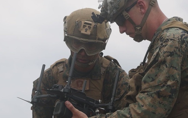 3rd Littoral Combat Team Marines train with attack drones and snipers in the Philippines