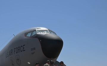 KC-135 supports security operations with F-35 aerial refueling
