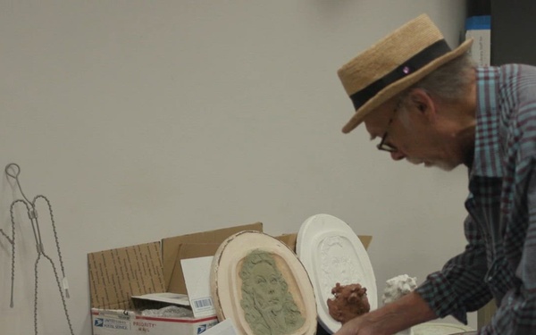 B-Roll of Eugene Daub at El Segundo Public Library