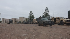 U.S. Marines conduct vehicle convoy insertion in Latvia