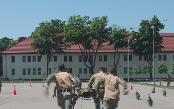 U.S., Romanian, and Croatian forces complete challenging military obstacle course in Poland