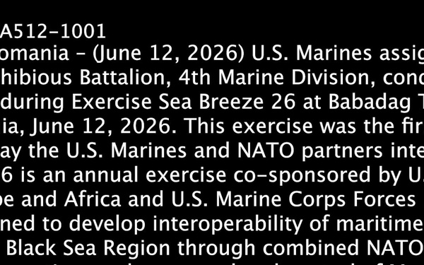 U.S. Marines conduct an M18 pistol range in Romania during Sea Breeze 26