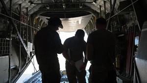 C-130J conducts cargo operations in CENTCOM