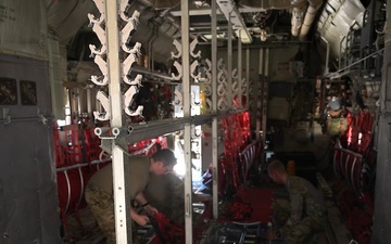C-130H3 conducts cargo operations across CENTCOM