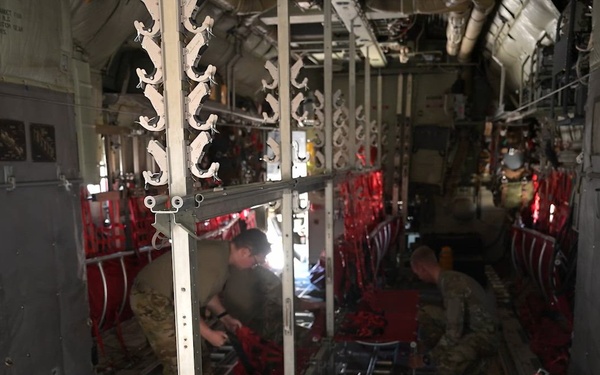 C-130H3 conducts cargo operations across CENTCOM