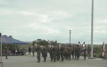 B-Roll: 1st Marine Division hosts morning colors ceremony