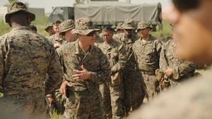 U.S. Marines conduct an M18 pistol range in Romania during Sea Breeze 26