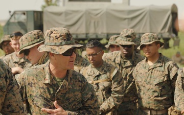 U.S. Marines conduct an M18 pistol range in Romania during Sea Breeze 26
