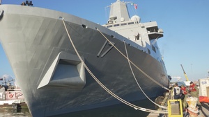 USS San Antonio (LPD 17) departs Naval Station Norfolk