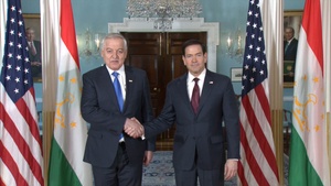 Secretary of State Marco Rubio meets with Tajikistan Foreign Minister Sirojiddin Muhriddin