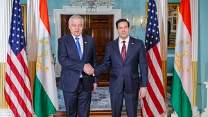 Secretary of State Marco Rubio meets with Tajikistan Foreign Minister Sirojiddin Muhriddin
