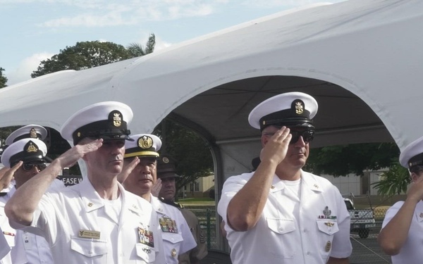 B-Roll: Senior enlisted leaders tour USS Missouri Memorial during RIMPAC
