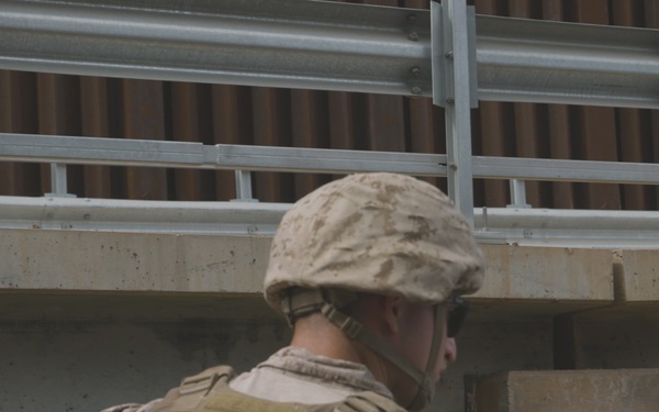 JTF-SB Marines conduct flood gate lock reinforcement operations in Naco