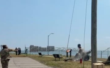 Fort Hamilton Renders Cannon Salute as USS Kearsarge Arrives for Sail4th 250 and International Naval Review