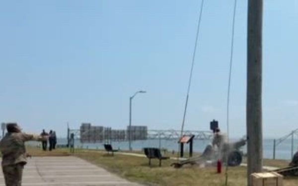 Fort Hamilton Renders Cannon Salute as USS Kearsarge Arrives for Sail4th 250 and International Naval Review
