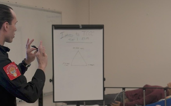 B-Roll: Military medical personnel participate in tactical combat casualty care class