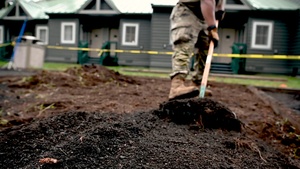 169th Civil Engineer Squadron Airmen improve outdoor recreation space during Alaska Deployment for Training