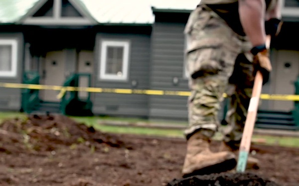 169th Civil Engineer Squadron Airmen improve outdoor recreation space during Alaska Deployment for Training
