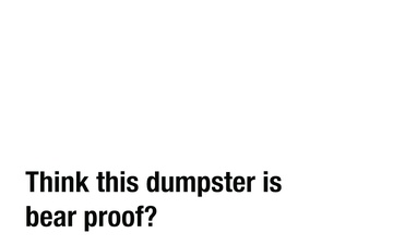 JBER Wildlife Dumpster PSA