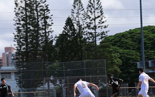 B-Roll: USS Essex (USA) vs BAP Pisco (Peru) RIMPAC Soccer Finals