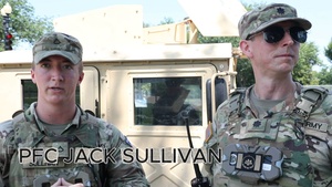 Mississippi's Pfc. Sullivan Interview before Salute to America
