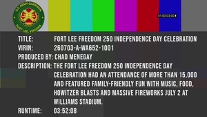 Fort Lee Freedom 250 Independence Day Celebration (B-Roll)