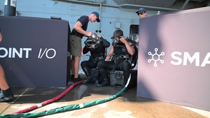 B-Roll: Coast Guard divers engage with with the public at Intrepid Pier 86 for Sail250