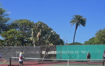 B-Roll: Service members compete during RIMPAC 2026 tennis tournament