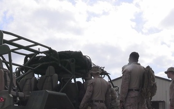 Marines attached to JTF-SB practice driving off-road into harsh terrain