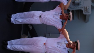 B-Roll: Italian Navy hosts lunch for allied partners - Vertical