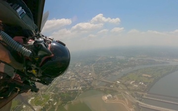 Salute to America 250 from the F-22 Demonstration Team cockpit