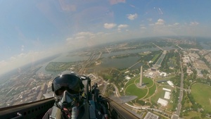 Salute to America 250 from the F-22 Demonstration Team cockpit