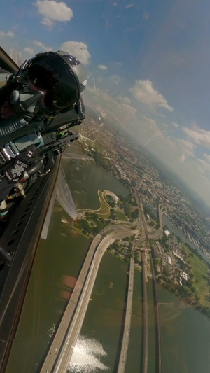 Salute to America 250 from the F-22 Demonstration Team cockpit