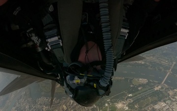 Salute to America 250 from the F-22 Demonstration Team cockpit