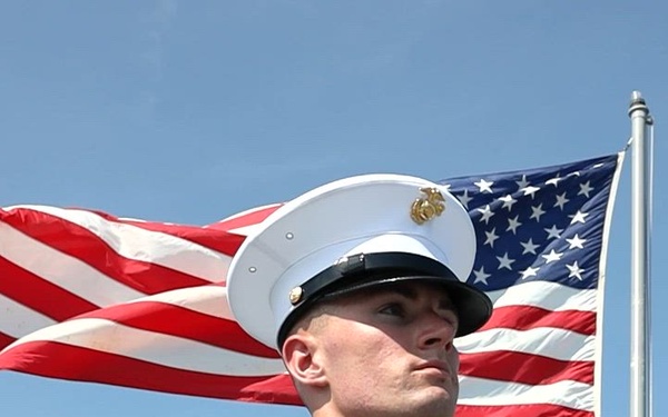 Silent Drill Platoon performs aboard the USS Arlington (LPD 24)
