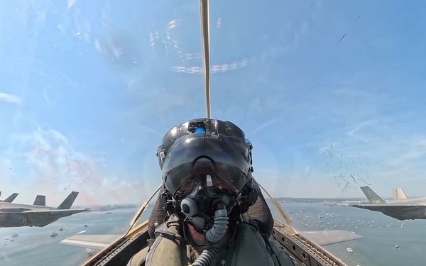 RNLAF F-35s from Luke AFB fly over NYC for America 250