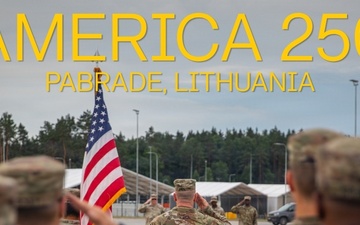 U.S., Lithuanian and German forces celebrate America 250 in Pabradė