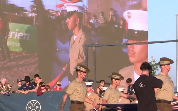 MRF-D Marines participate in the Top End Rodeo flag ceremony
