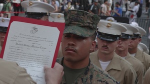 INR 250 U.S. Marine Corps Promotions and Re-enlistment Ceremonies at Times Square