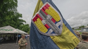 101st Troop Command marches at the 250th Commemoration