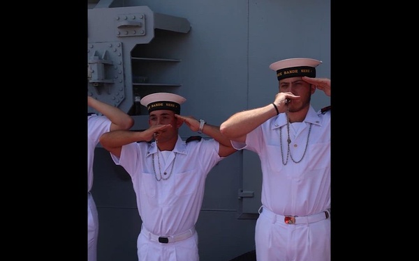 B-Roll: Italian Navy hosts lunch for allied partners - Vertical