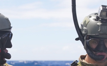 B-Roll: U.S. Navy, U.S Marine and Royal New Zealand EOD technicians conduct floating mine practical application