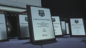B-Roll: US Marines with MRF-D attend Forces Football 2026 welcome party
