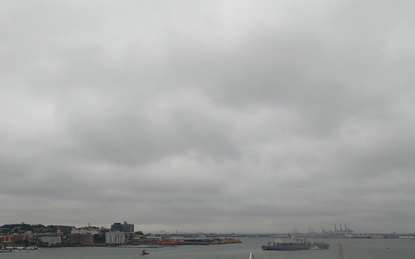 Nimitz Departs New York Harbor