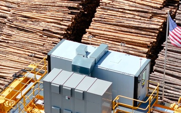 Aerial Video of Wood Mill Operations