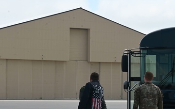 Col. Lamarand conducts his fini flight