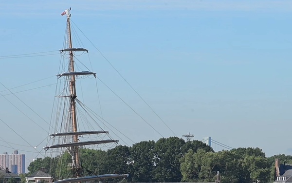 B-Roll: USCGC Eagle Departure Sail 250 New York