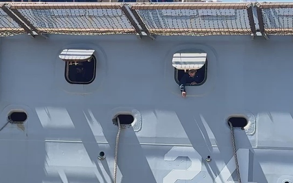 USS Arlington (LPD 24) Departs INR 250