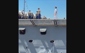 USS Arlington (LPD 24) Departs INR 250